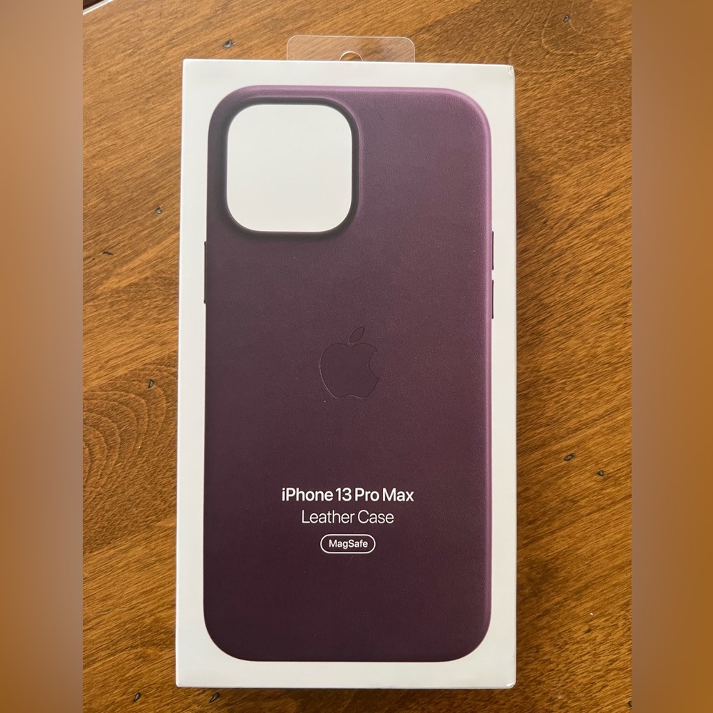 Apple Leather IPhone 13 Pro Max Case Dark Cherry